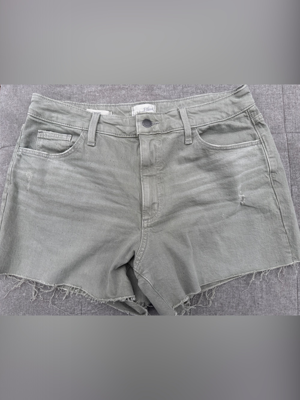 NWOT Universal Thread Olive Green Frayed Hem Denim Shorts